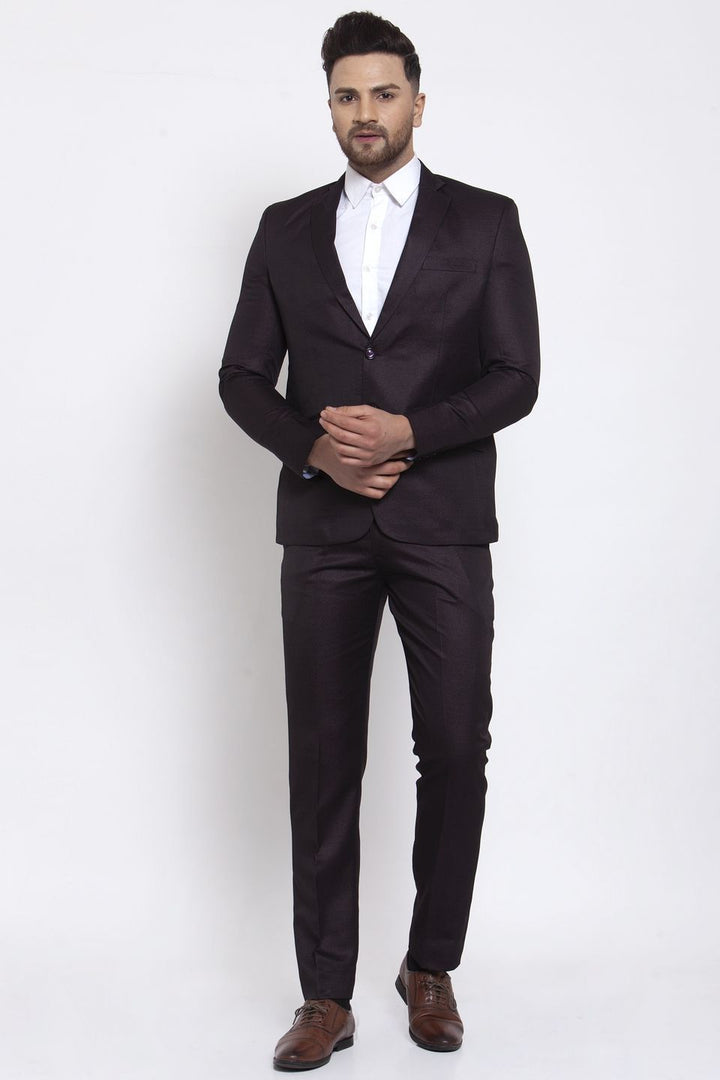 Wintage Men's Poly Blend and Evening 2 Pc Suit : Coffee