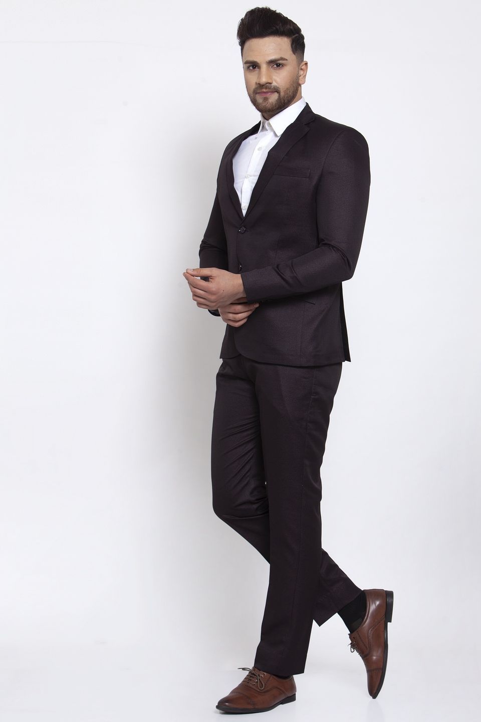 Wintage Men's Poly Blend and Evening 2 Pc Suit : Coffee