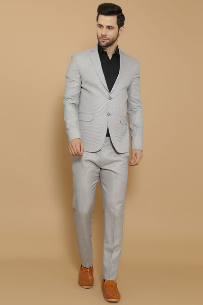 Poly Viscose Grey Two Piece Suit