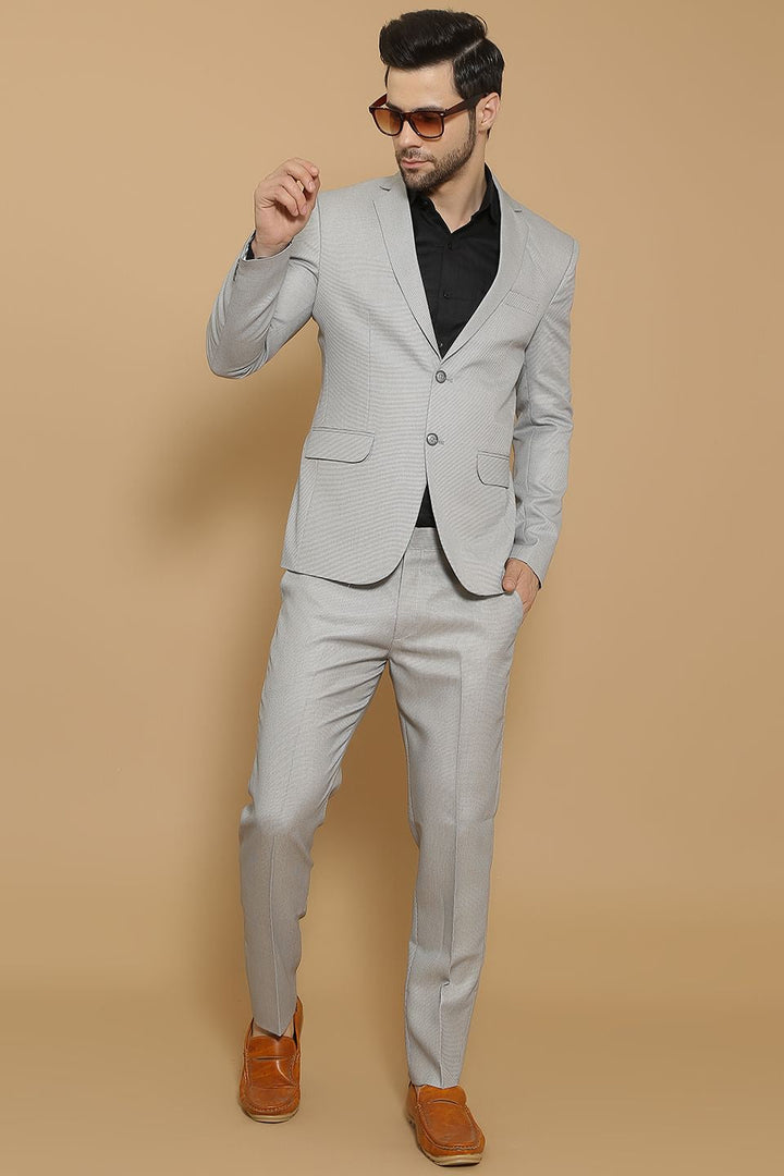 Poly Viscose Grey Two Piece Suit