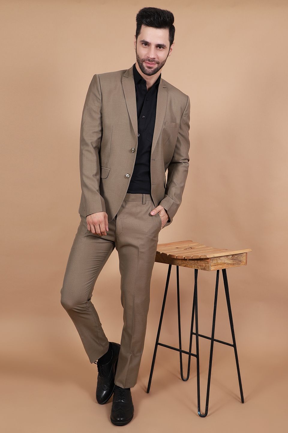 TSJ×TK SUITS BROWN 4 Stacy Adams Mens Solid Texture Suit Blue Modern Fit SM189H1-04