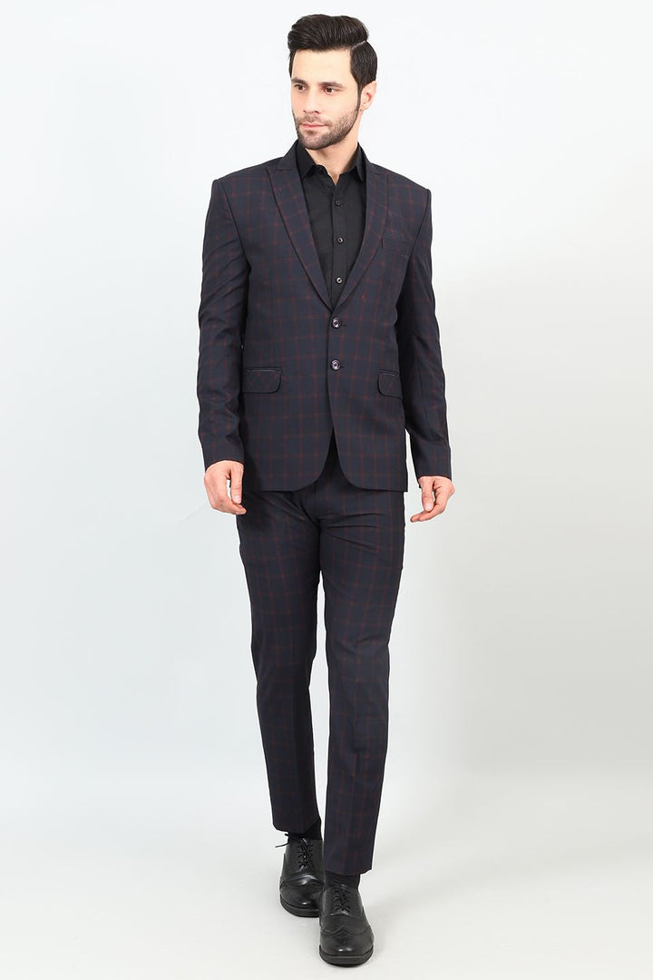 Poly Viscose Black Two Piece Suit
