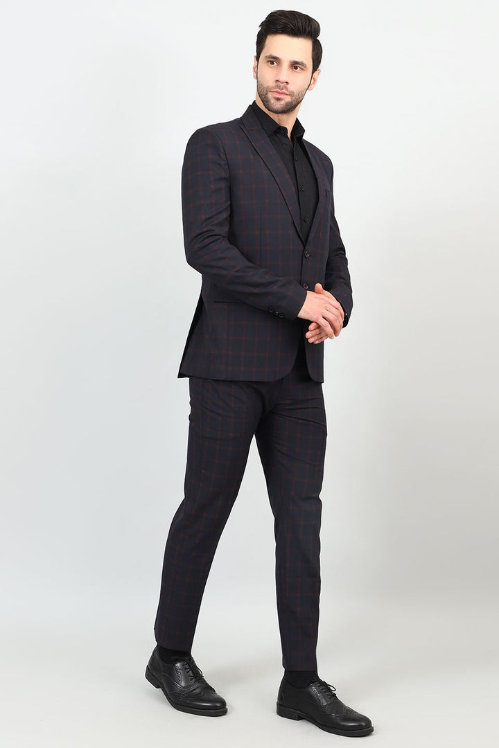 Poly Viscose Black Two Piece Suit