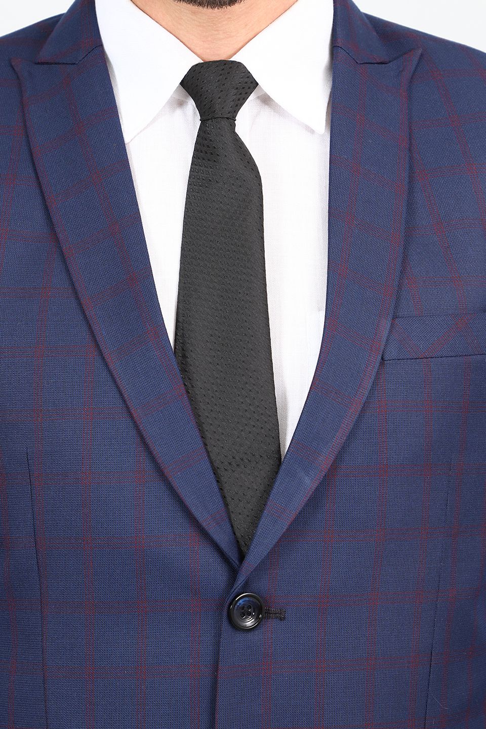 Poly Viscose Blue Two Piece Suit