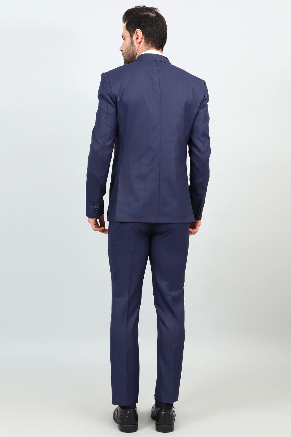 Poly Viscose Blue Two Piece Suit