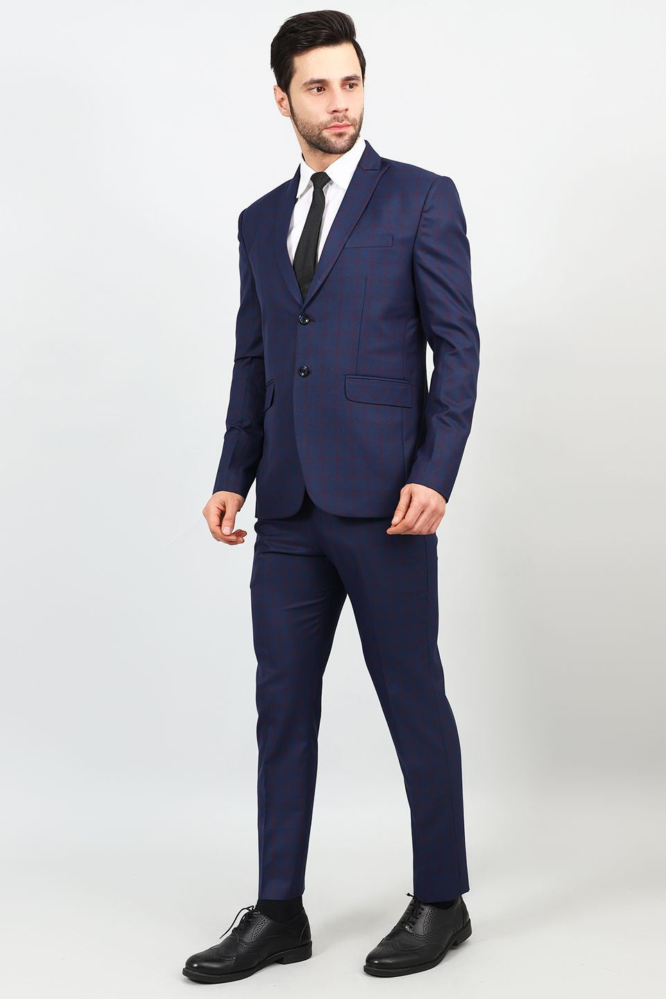 Poly Viscose Blue Two Piece Suit