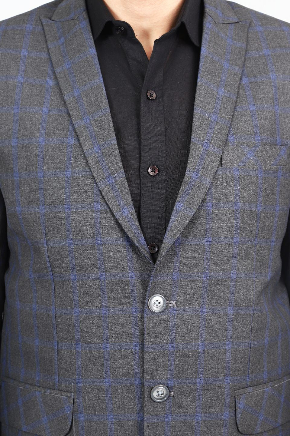 Poly Viscose Grey Two Piece Suit