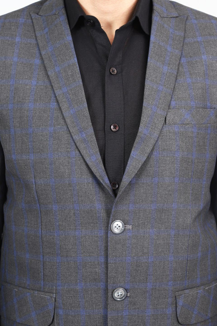 Poly Viscose Grey Two Piece Suit