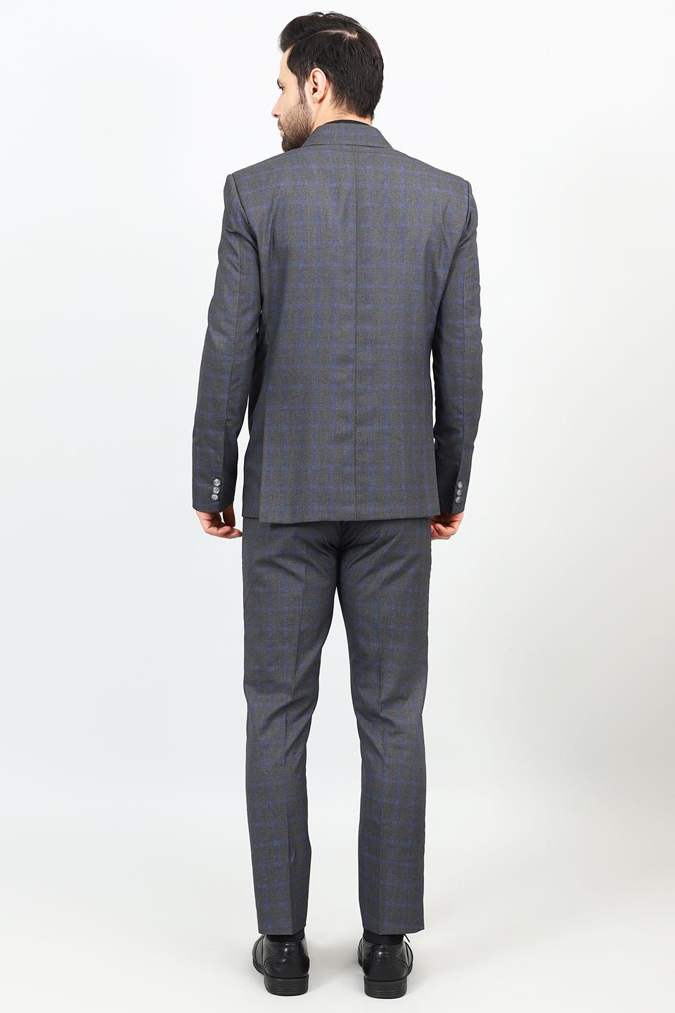 Poly Viscose Grey Two Piece Suit