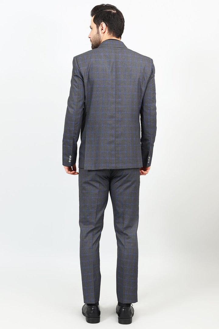 Poly Viscose Grey Two Piece Suit