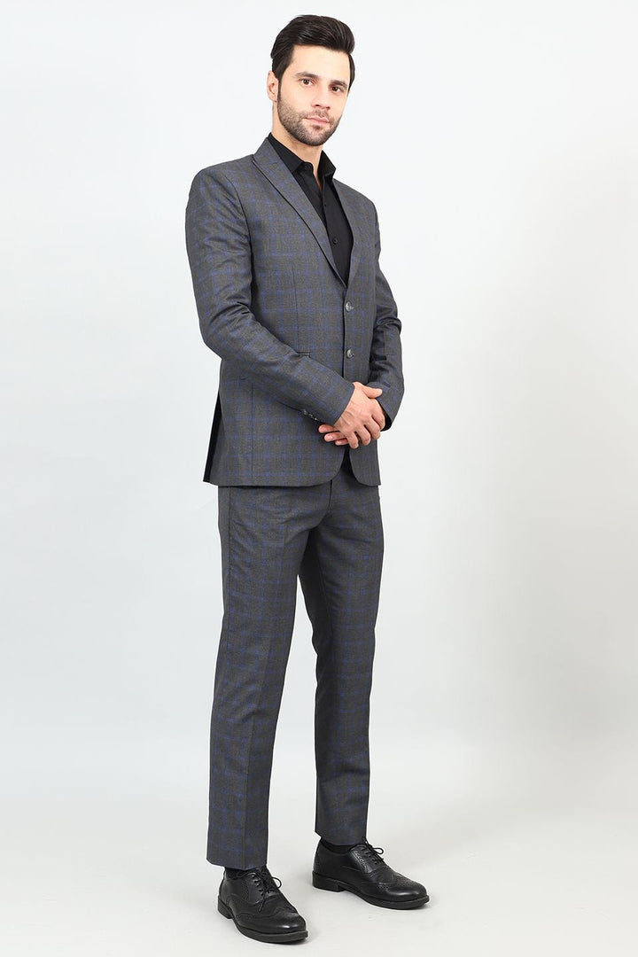 Poly Viscose Grey Two Piece Suit