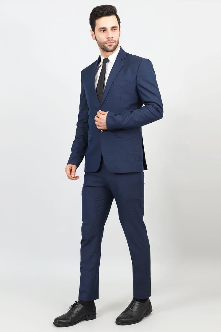 Poly Viscose Blue Two Piece Suit