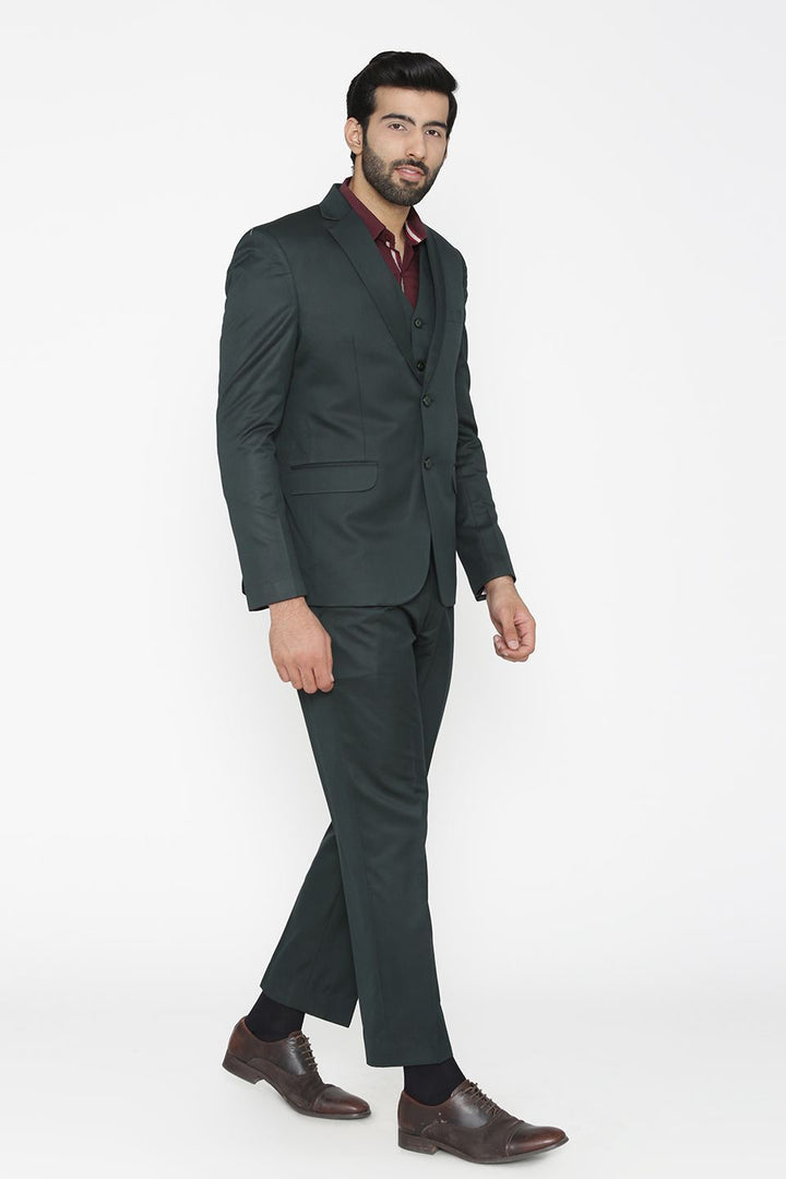 Polyester Cotton Green Suit