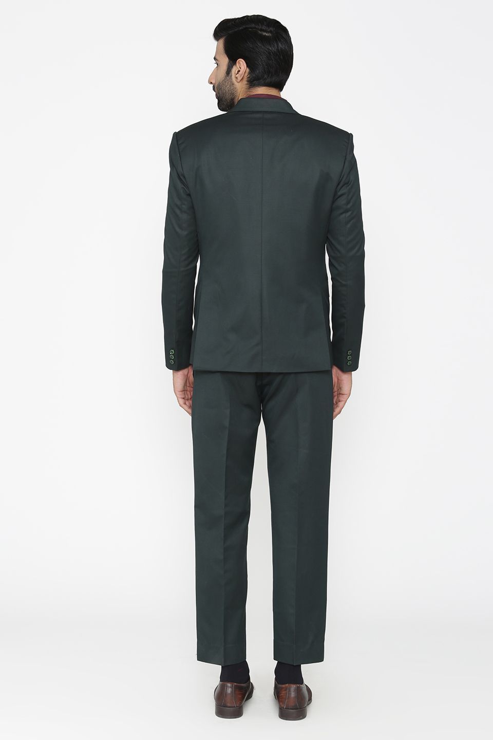 Polyester Cotton Green Suit