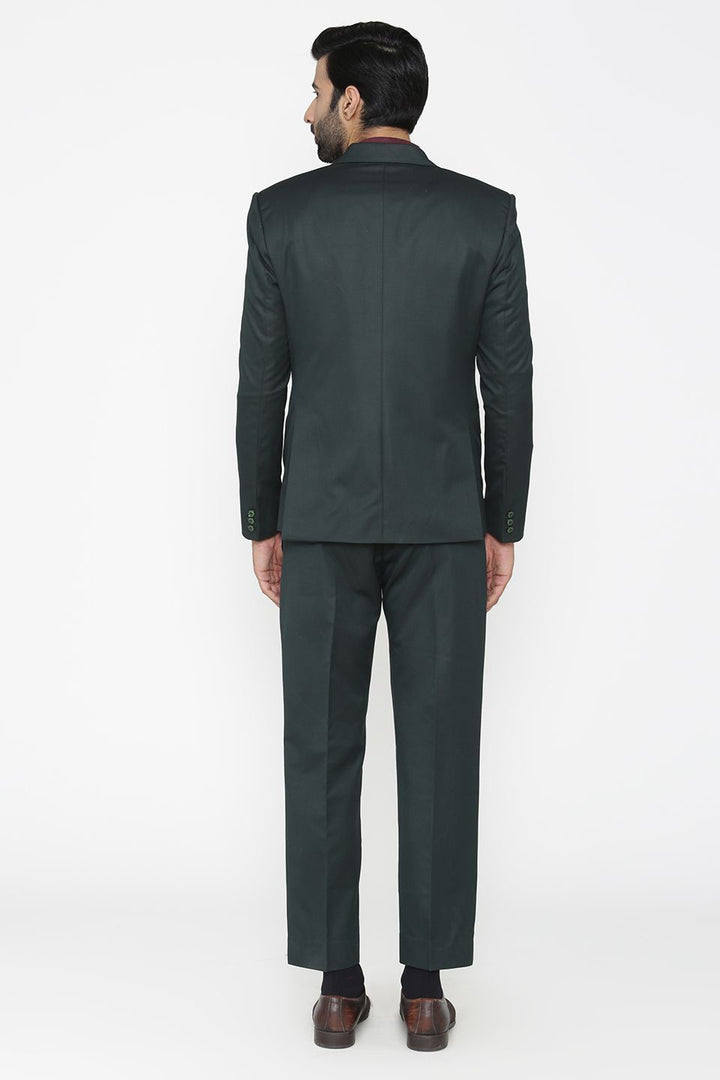 Polyester Cotton Green Suit