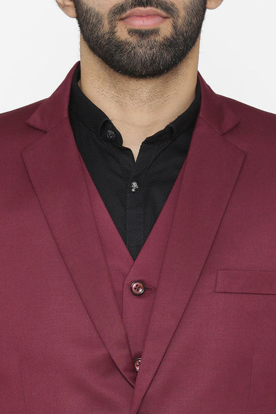 Polyester Cotton Purple Suit