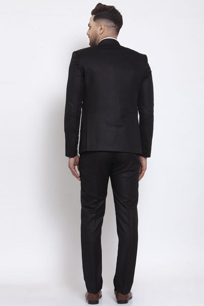 Wintage Men's Poly Blend and Evening 3 Pc Suit : Black