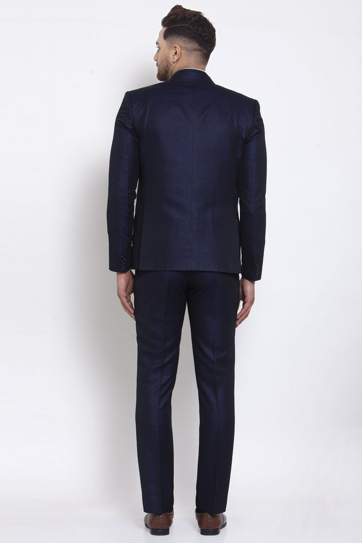 Wintage Men's Poly Blend and Evening 3 Pc Suit : Navy Blue