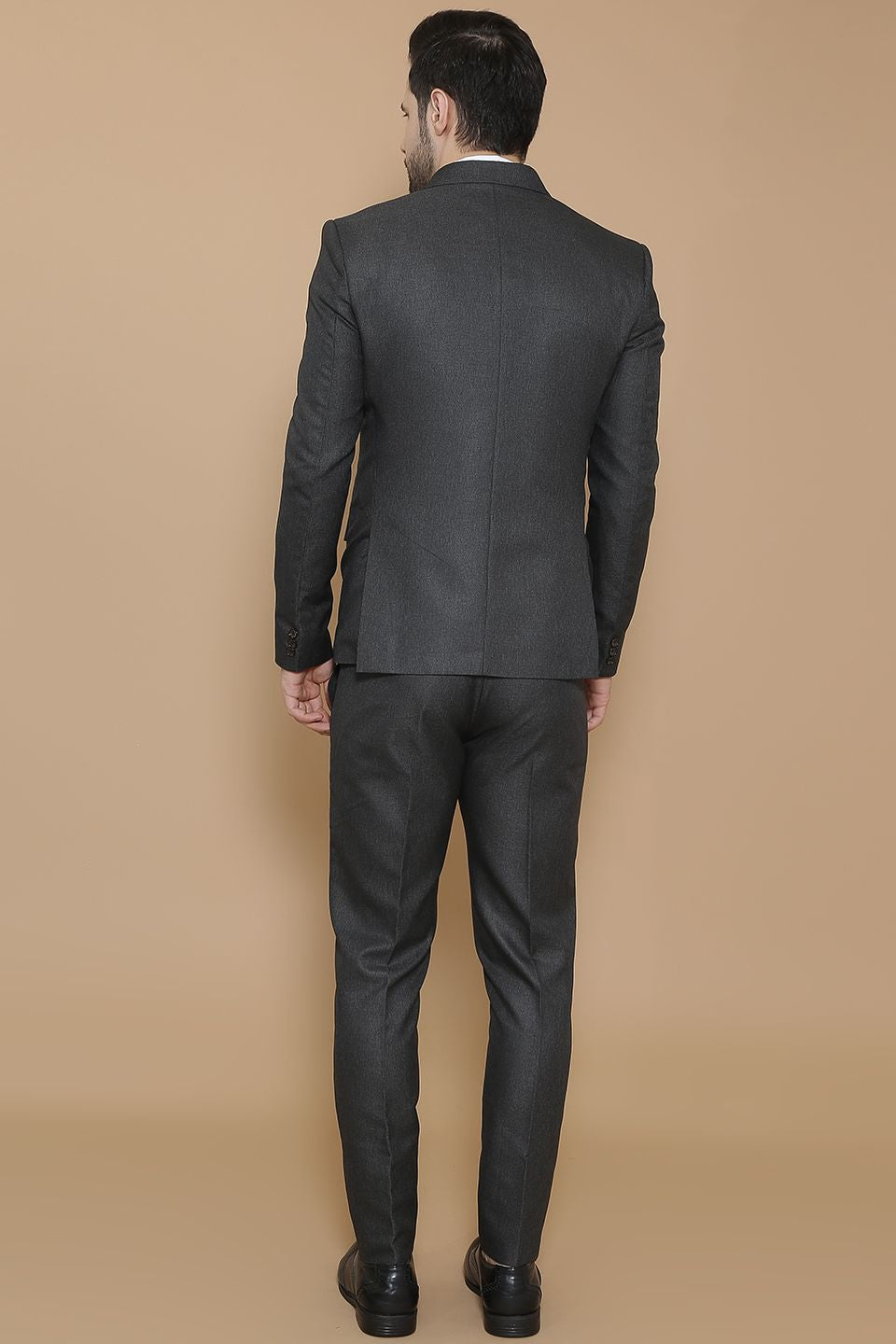 Poly Viscose Black Three Piece Suit
