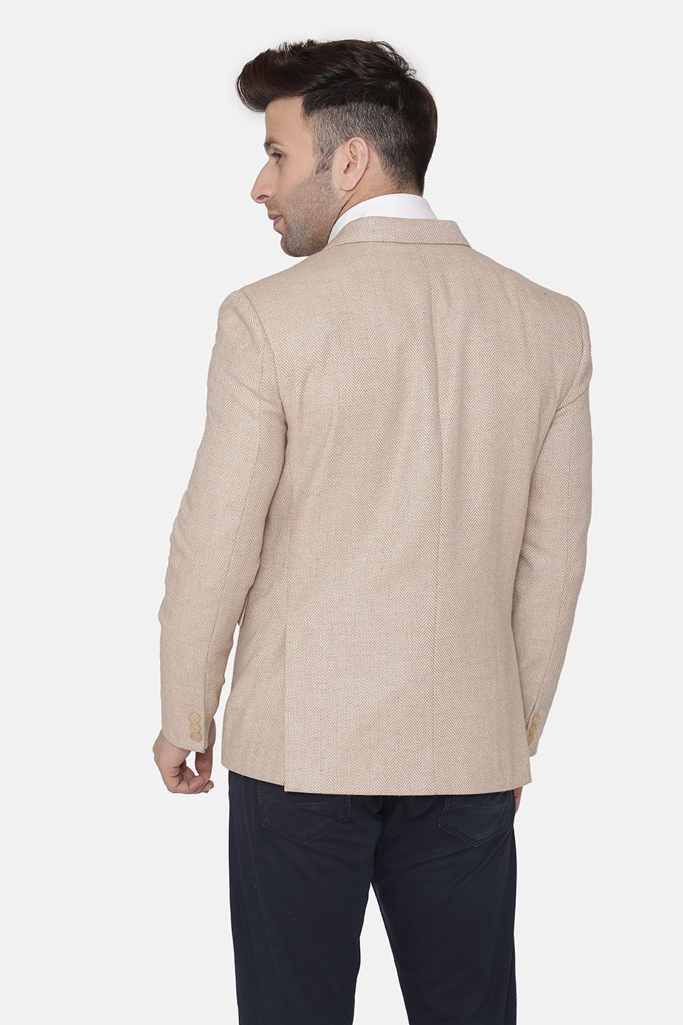 Wintage Men's Tweed Casual and Festive Blazer Coat Jacket : Beige2
