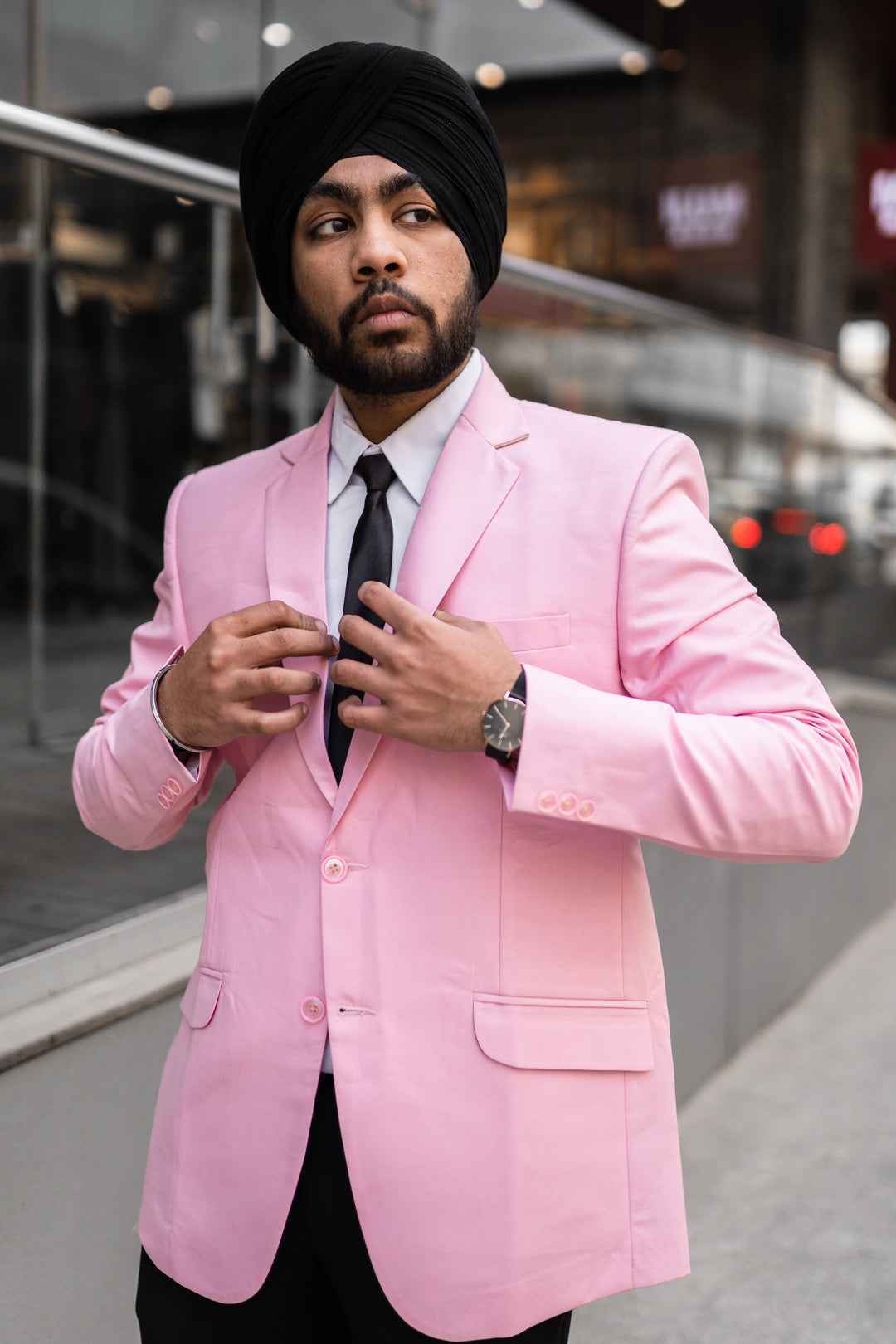 Polyester Cotton Pink Blazer