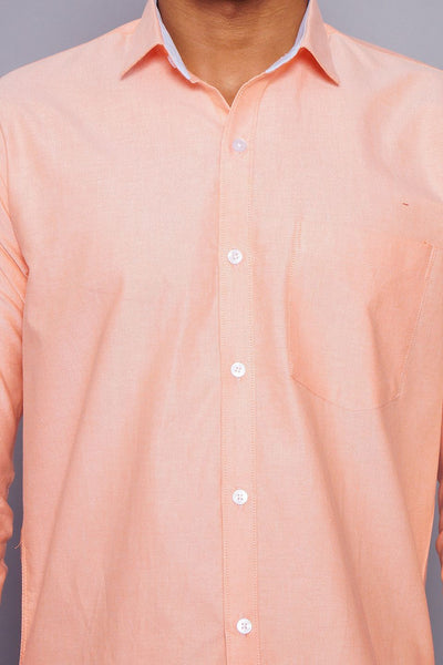 100% Premium Cotton Orange Shirt