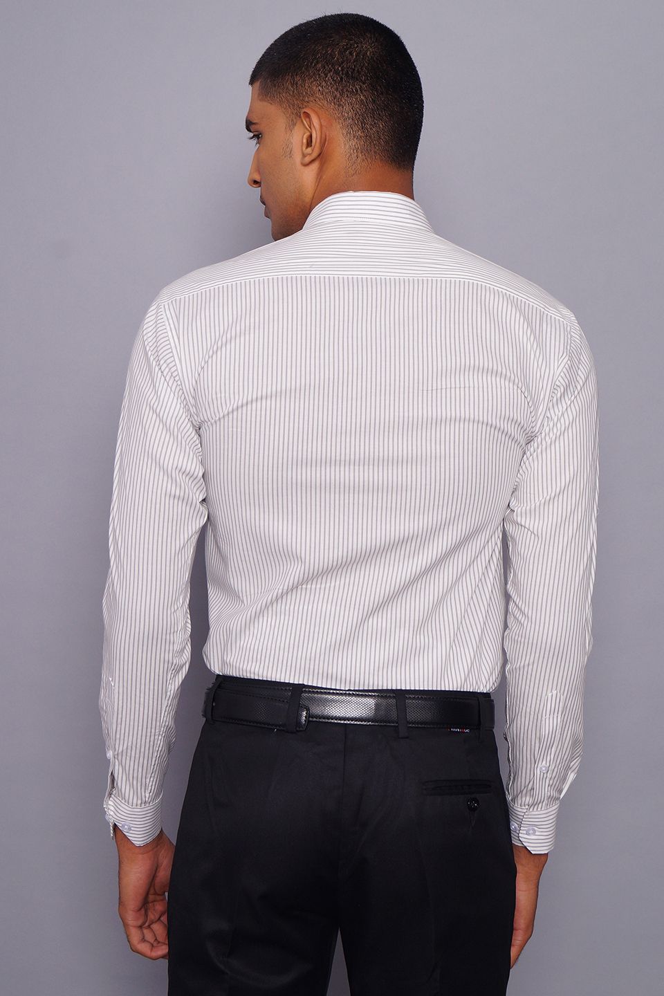 100% Premium Cotton Black Strip Shirt