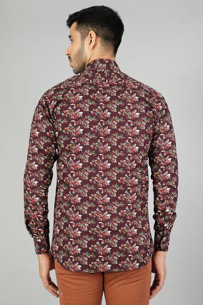 100% Premium Cotton Multicolored Floral Printed Shirt