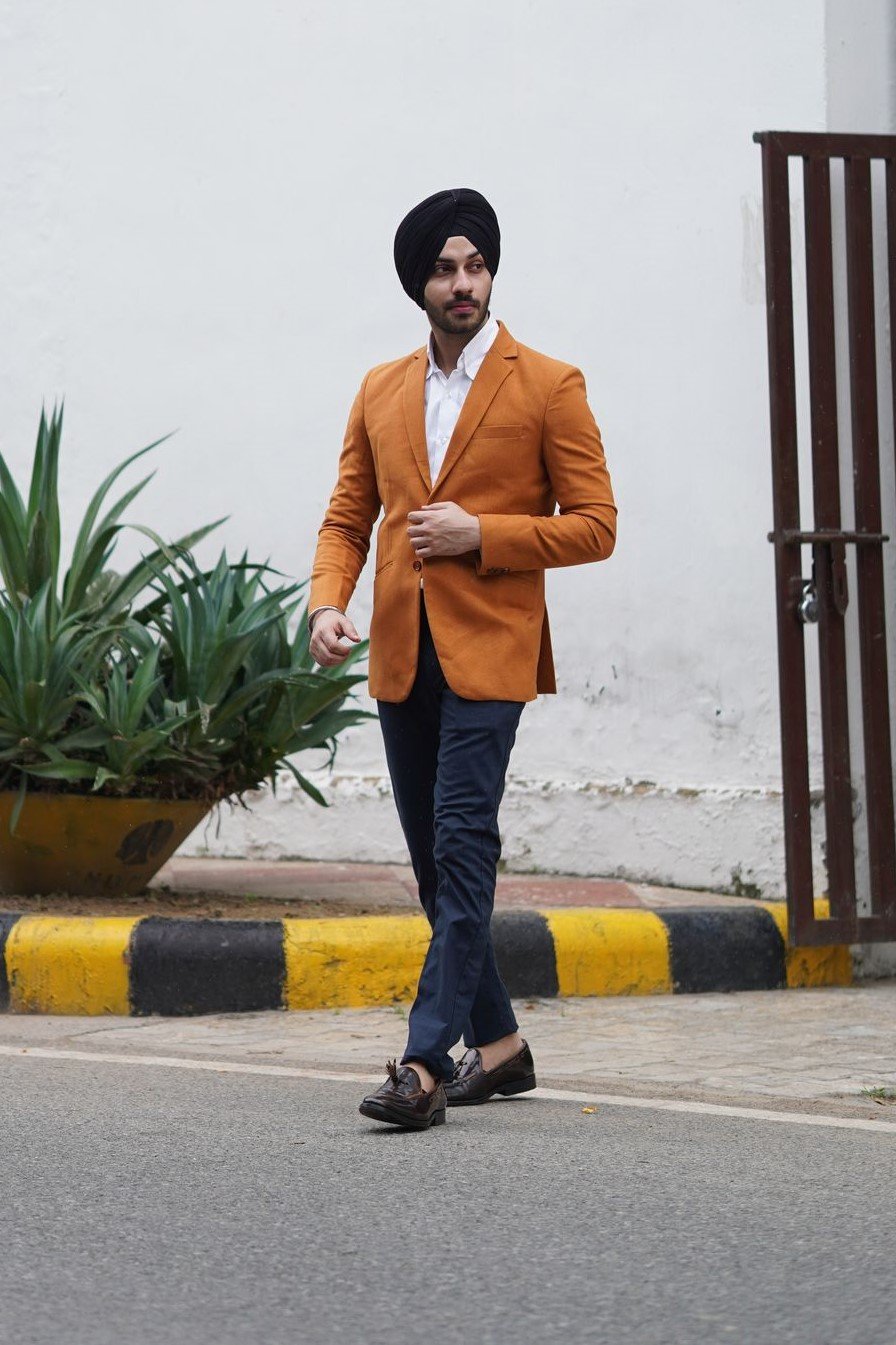 Wool Orange Blazer