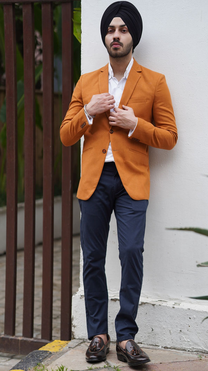 Wool Orange Blazer