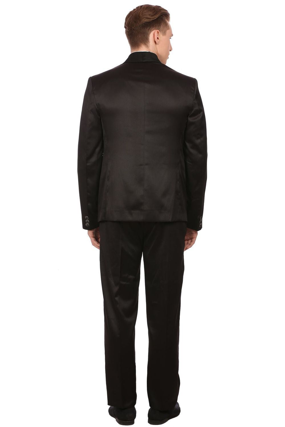 Poly Blend Black Tuxedo Suit