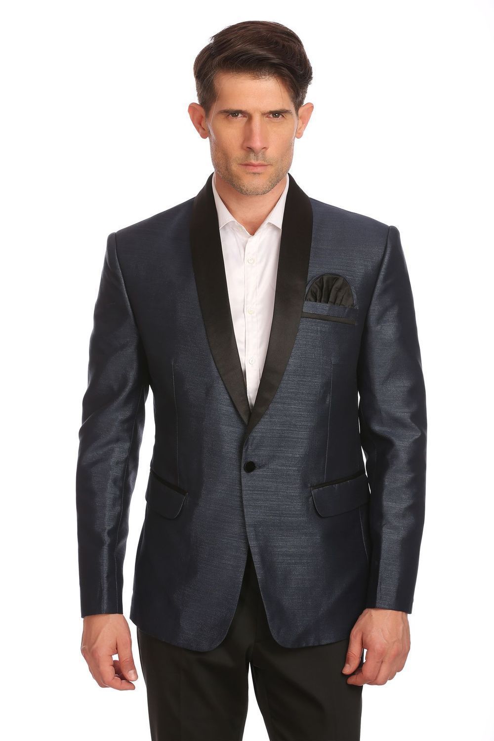 Poly-Satin Grey Blazer