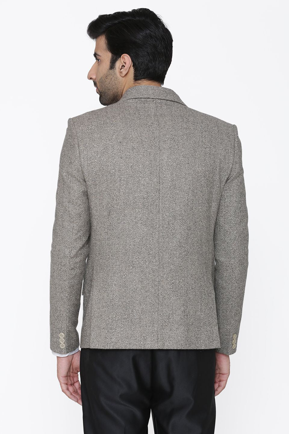 Tweed Wool Grey Blazer