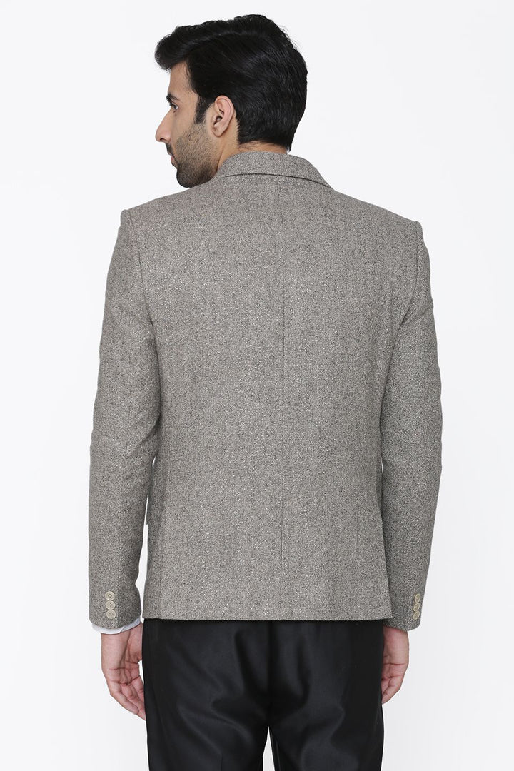 Tweed Wool Grey Blazer