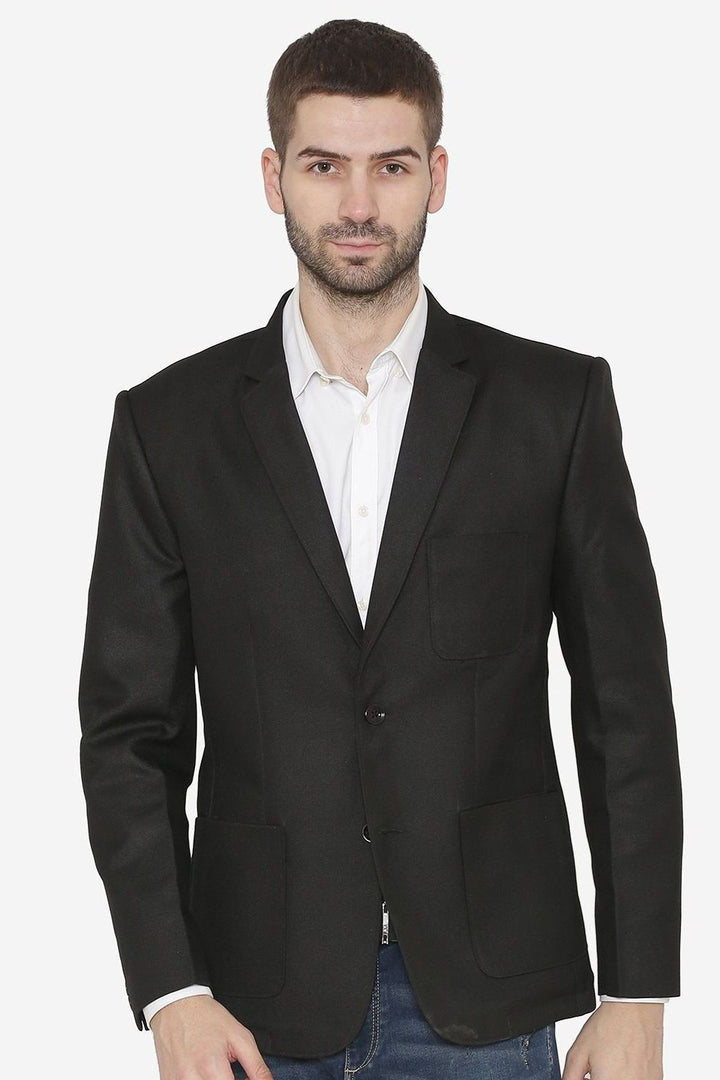 Polyester Cotton Black Blazer