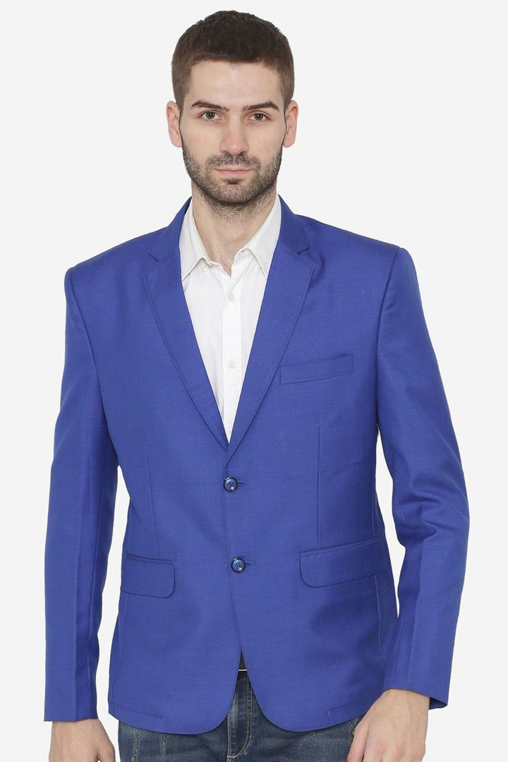 Polyester Cotton Blue Blazer