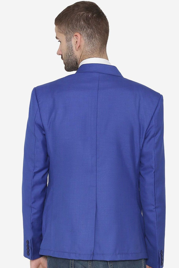 Polyester Cotton Blue Blazer