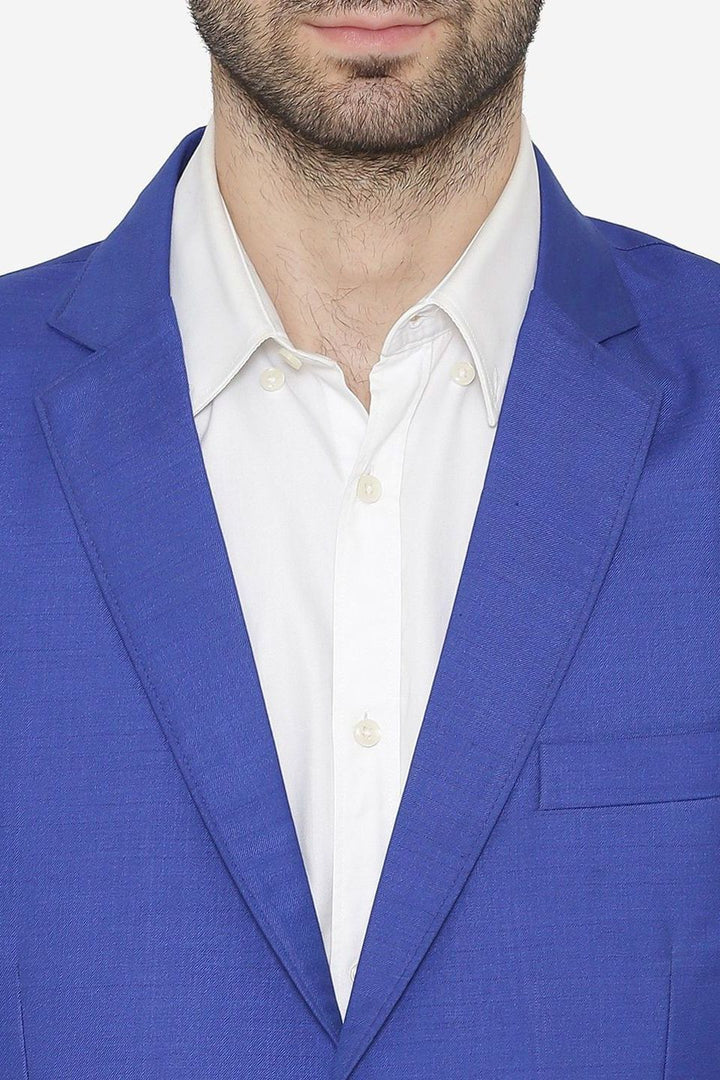 Polyester Cotton Blue Blazer