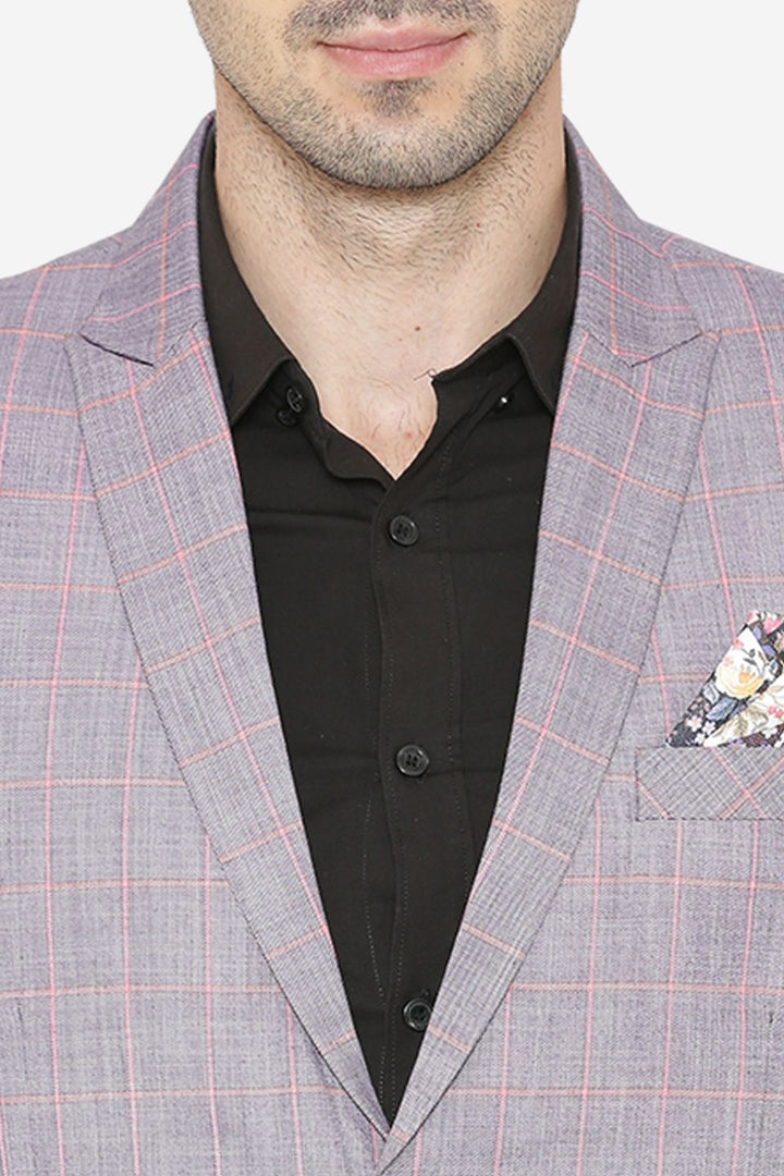Polyester Cotton Purple  Blazer