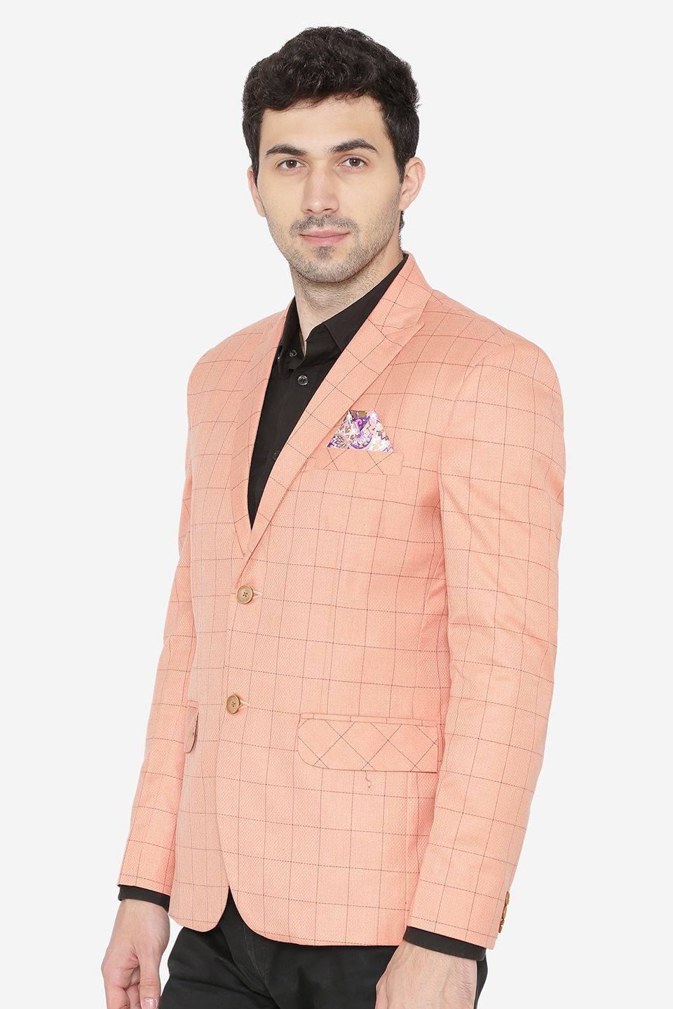 Polyester Cotton Orange Blazer