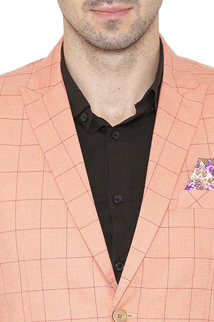 Polyester Cotton Orange Blazer