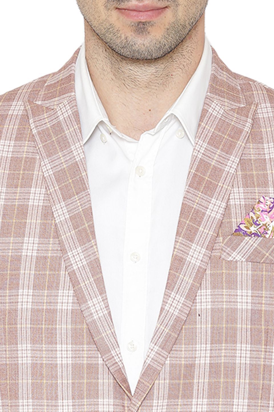 Polyester Cotton Light Brown  Blazer