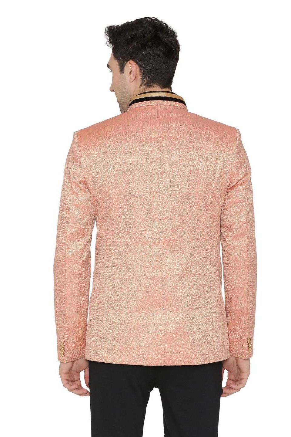 Banarsi Rayon Cotton Pink Bandhgala
