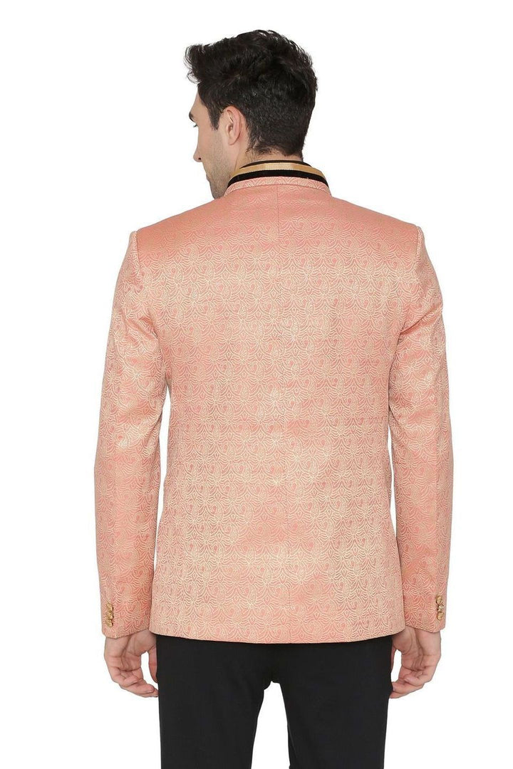 Banarsi Rayon Cotton Pink Bandhgala