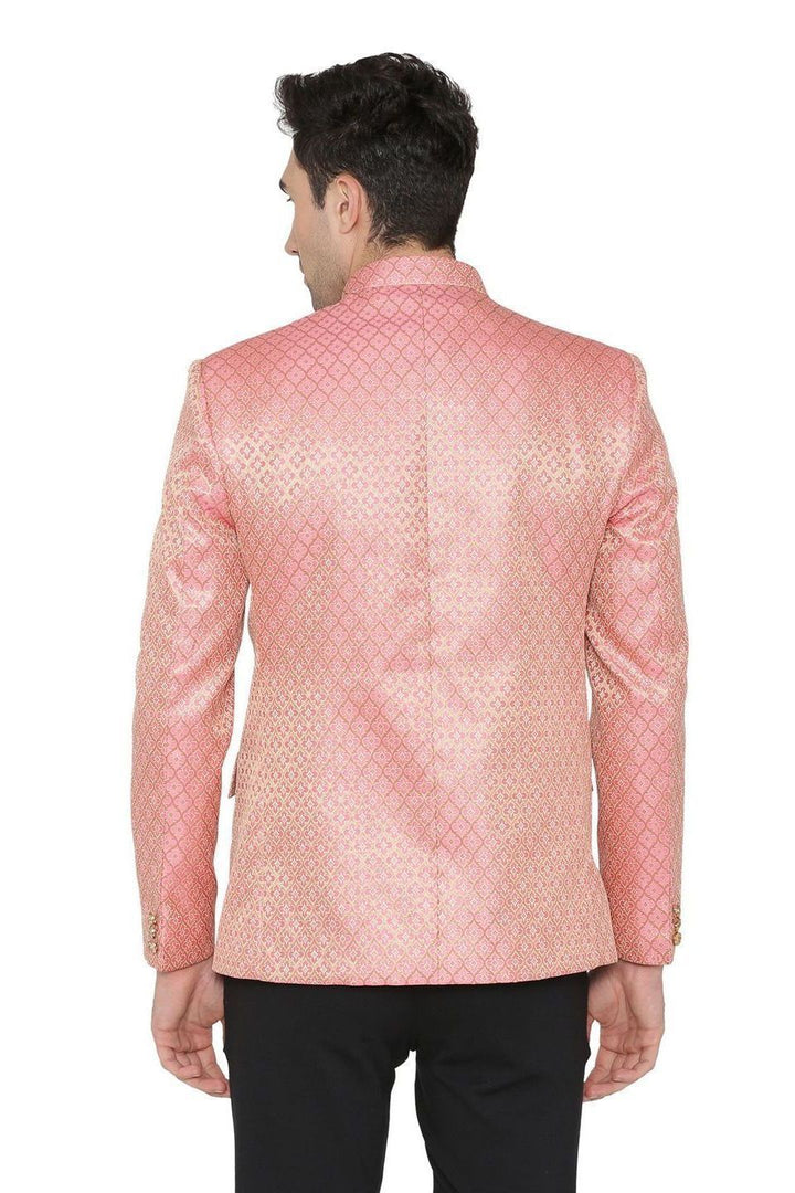 Banarsi Rayon Cotton Pink Bandhgala