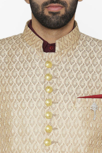Banarasi Rayon Cotton Beige Blazer