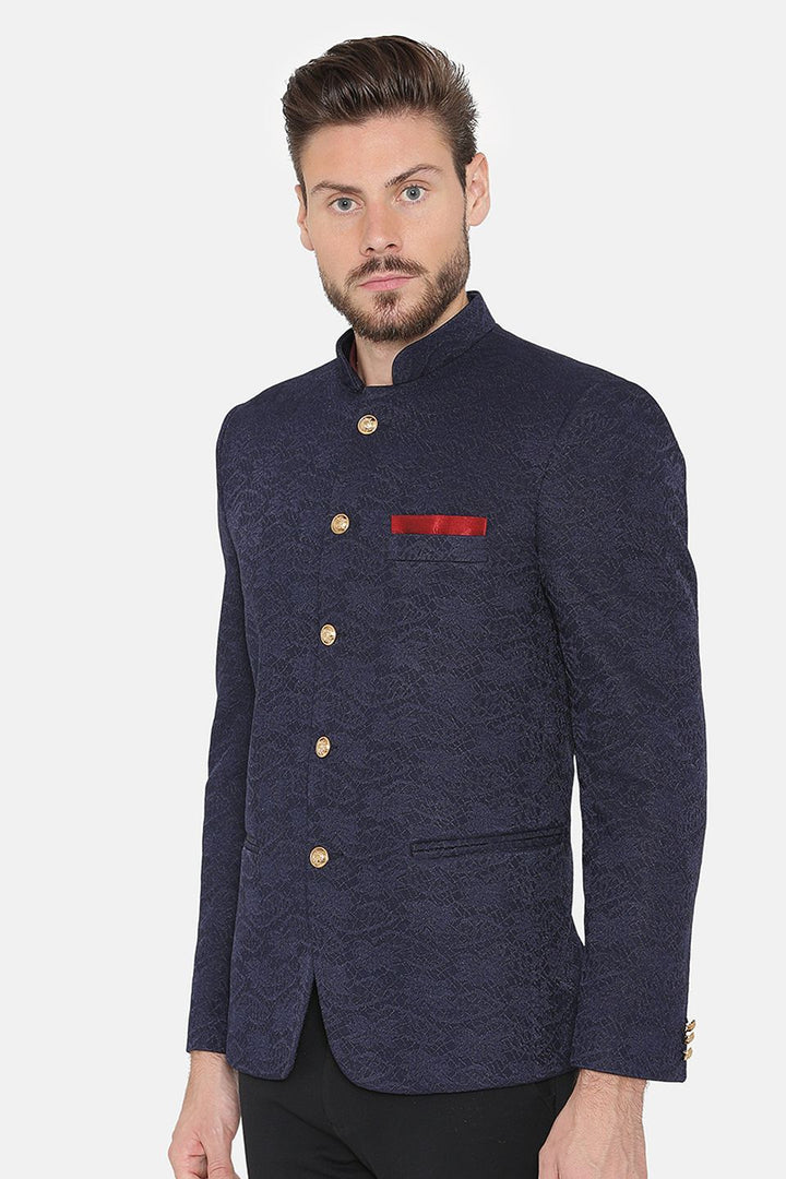 Imported Rayon Blue Bandhgala