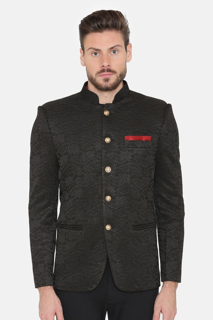 Imported Rayon Black Bandhgala