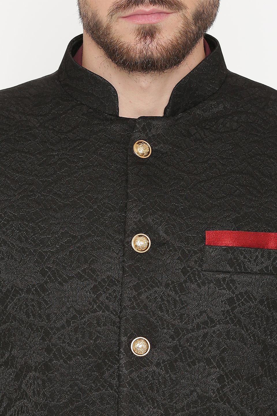 Imported Rayon Black Bandhgala