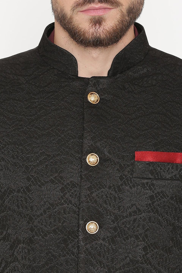 Imported Rayon Black Bandhgala